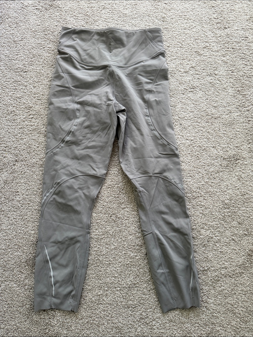 Lululemon Light Gray High-Rise Leggings
